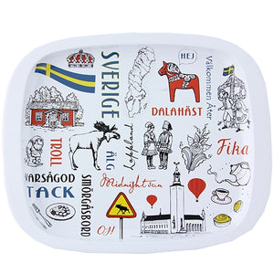 Tray Sweden drawing, 19 cm