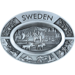 Magnet bricka Sweden oval