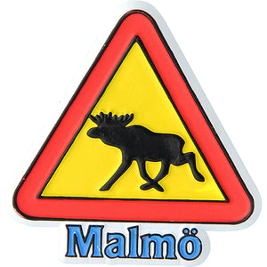 Rubber magnet, Moose Warning Sweden