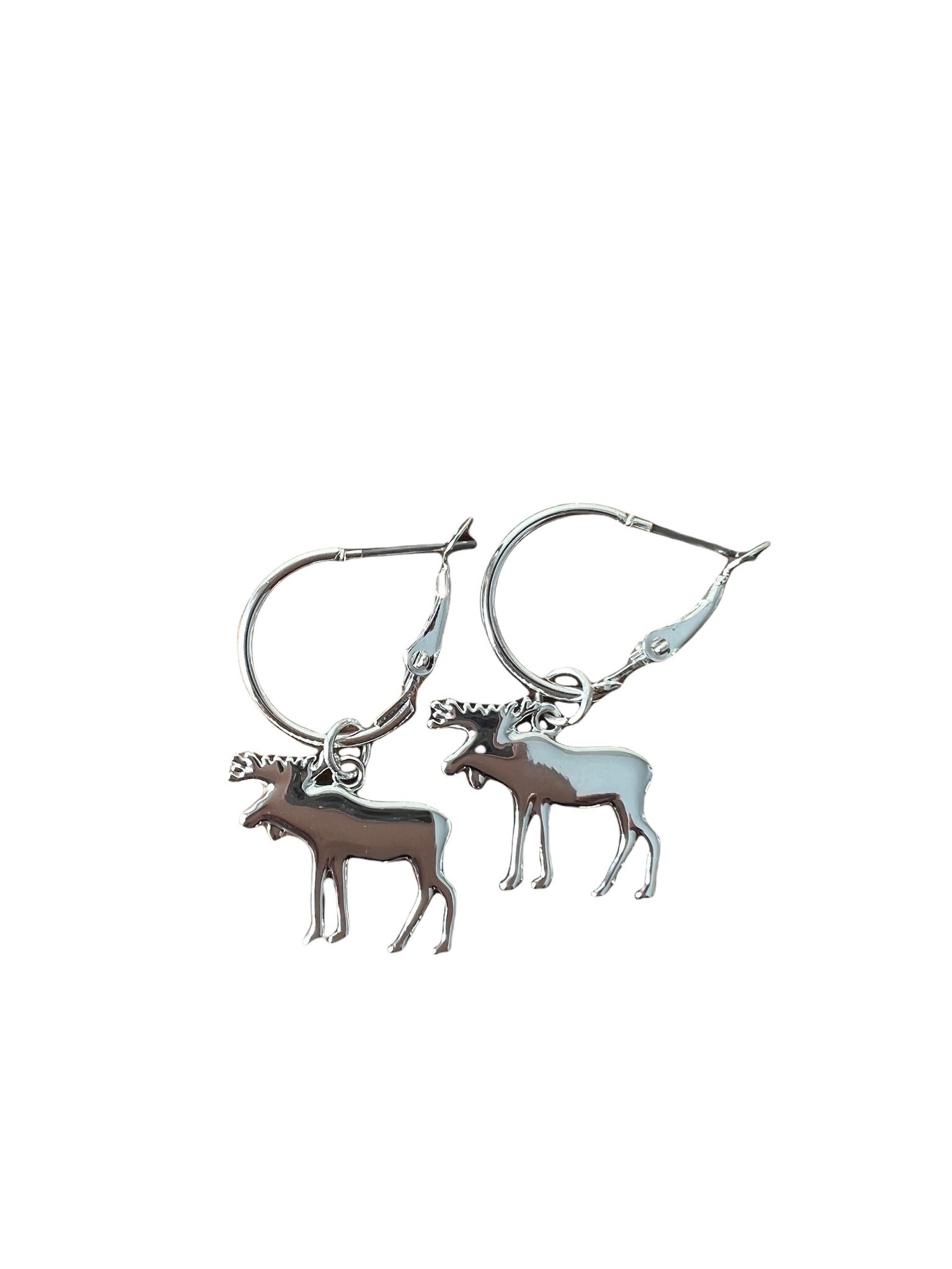 Earrings moose silver