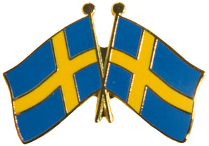 Pin Sverige dubbel flagga